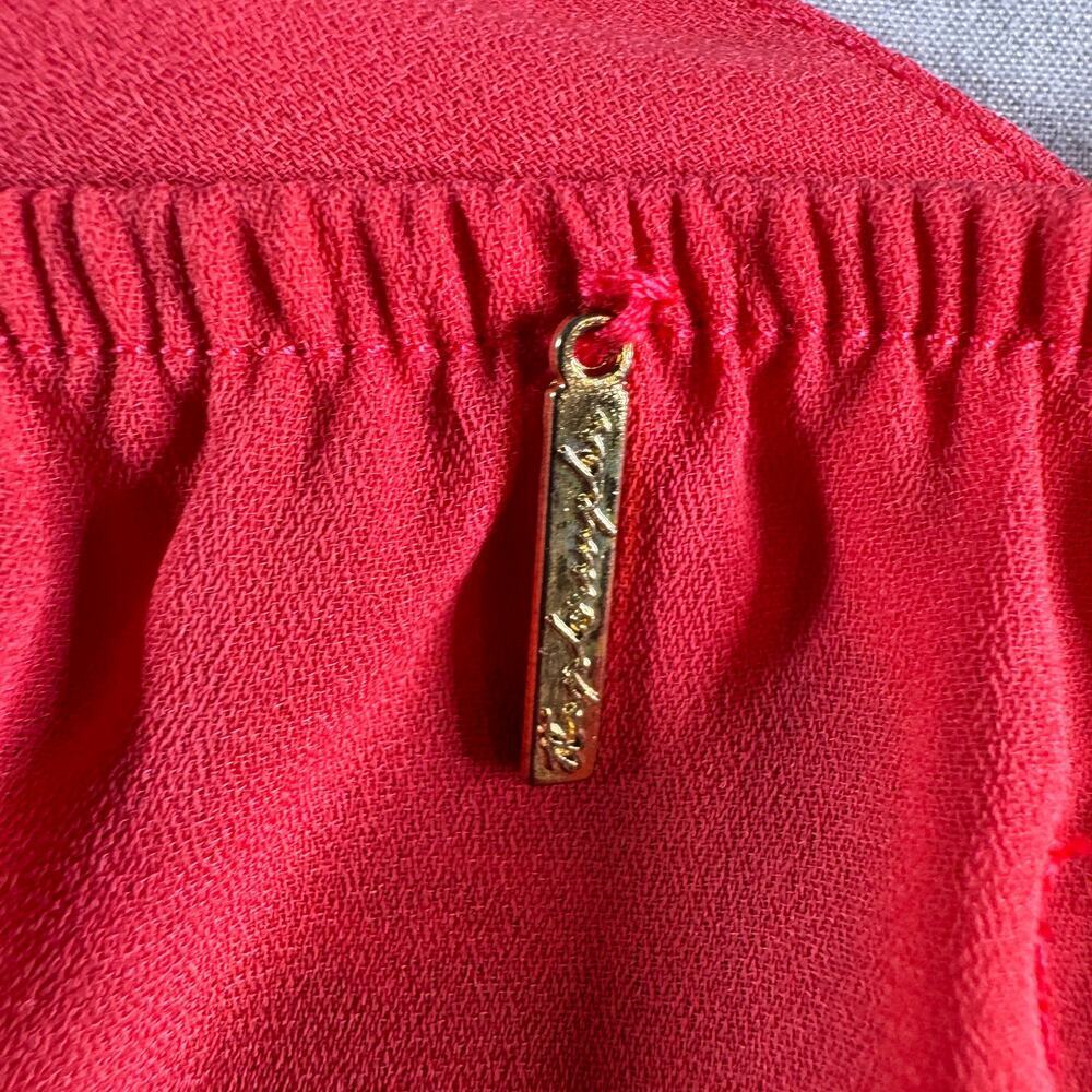 Tbags Los Angeles Halter Top Coral Pink Draped Cowl Back XS - Picture 5 of 8